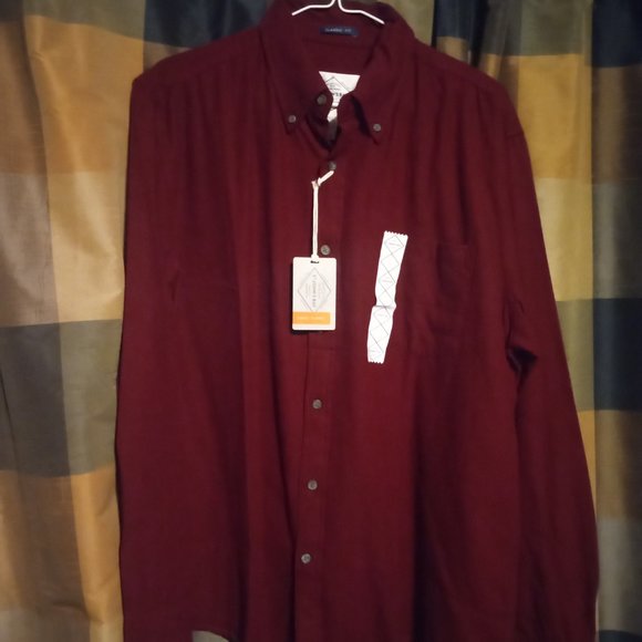 New Men's shirt St John's bay size large color maroon - Picture 5 of 6